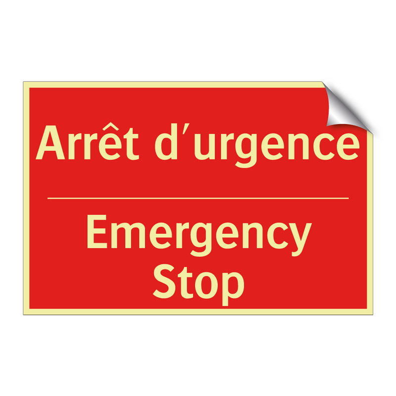 Arrêt d'urgence - Emergency Stop