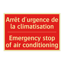 Arrêt d'urgence de la climatisation /.../ - Emergency stop of air conditioning /.../