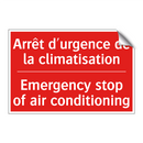 Arrêt d'urgence de la climatisation /.../ - Emergency stop of air conditioning /.../