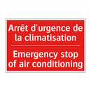 Arrêt d'urgence de la climatisation /.../ - Emergency stop of air conditioning /.../