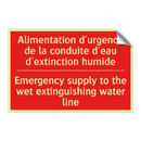 Alimentation d'urgence de la conduite /.../ - Emergency supply to the wet extinguishing /.../