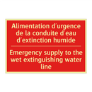 Alimentation d'urgence de la conduite /.../ - Emergency supply to the wet extinguishing /.../