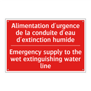 Alimentation d'urgence de la conduite /.../ - Emergency supply to the wet extinguishing /.../