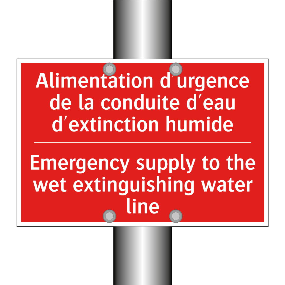 Alimentation d'urgence de la conduite /.../ - Emergency supply to the wet extinguishing /.../