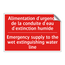 Alimentation d'urgence de la conduite /.../ - Emergency supply to the wet extinguishing /.../