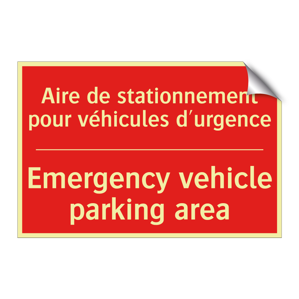 Aire de stationnement pour véhicules /.../ - Emergency vehicle parking area