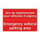 Aire de stationnement pour véhicules /.../ - Emergency vehicle parking area