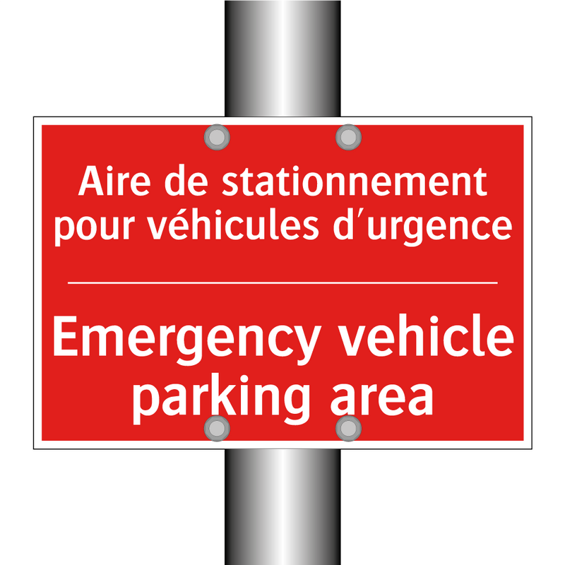 Aire de stationnement pour véhicules /.../ - Emergency vehicle parking area