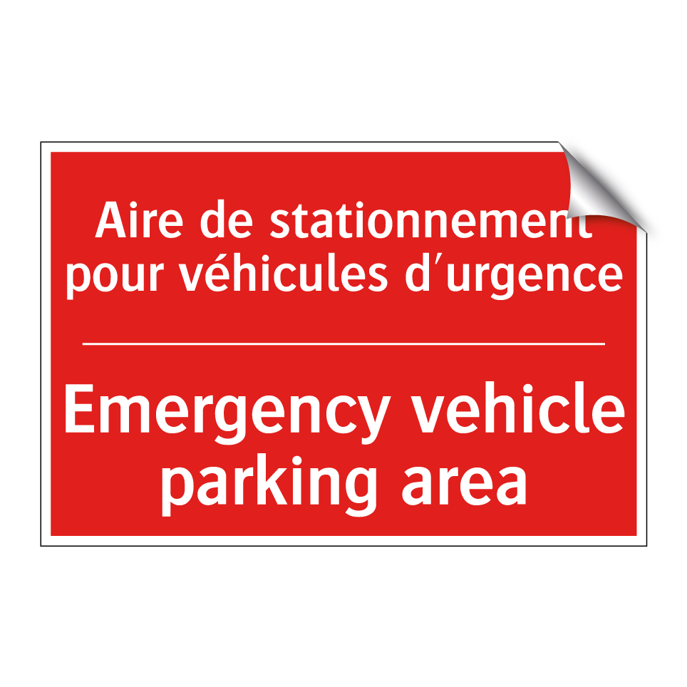 Aire de stationnement pour véhicules /.../ - Emergency vehicle parking area