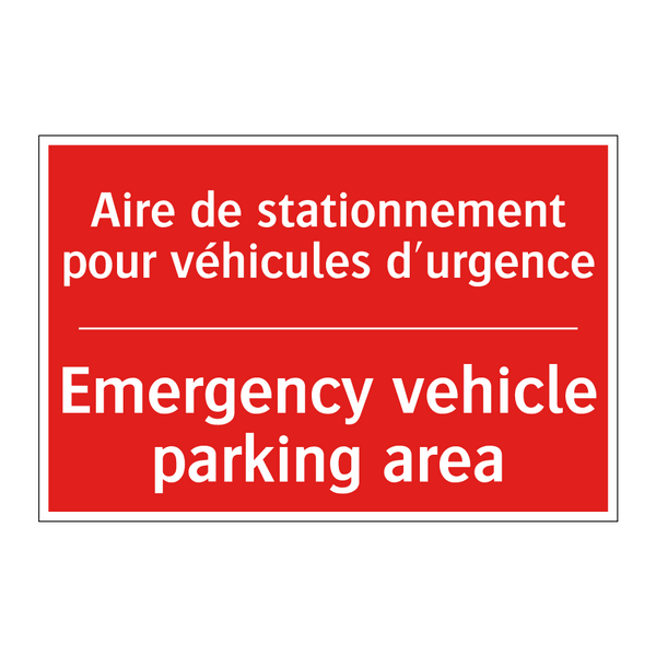 Aire de stationnement pour véhicules /.../ - Emergency vehicle parking area