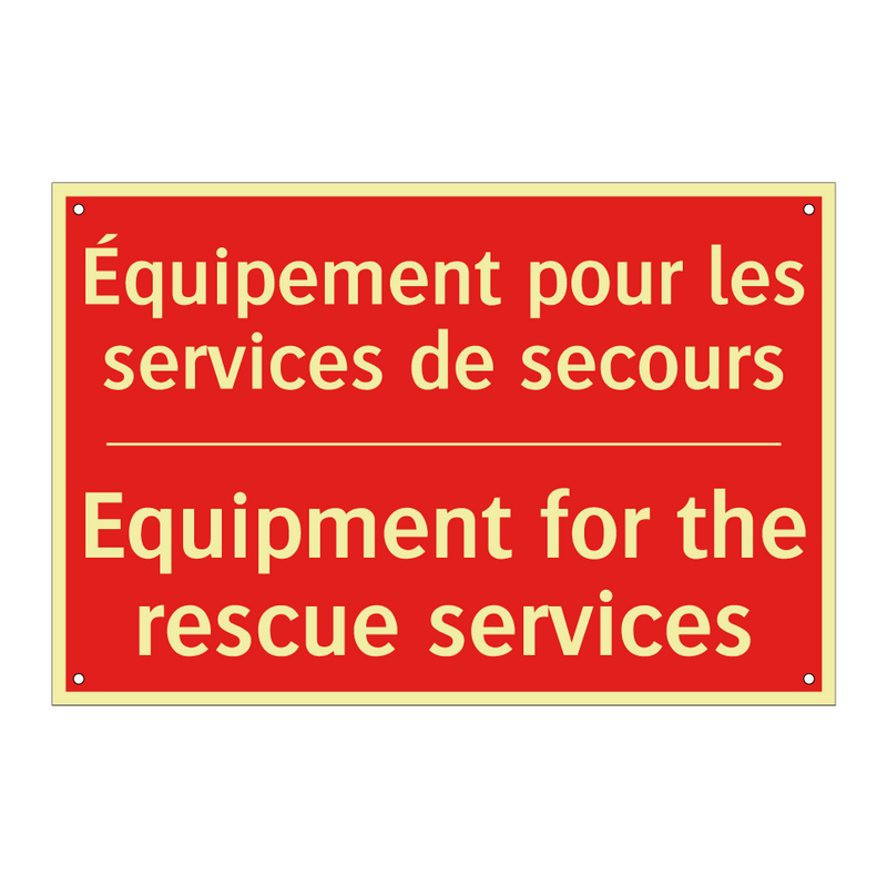 Équipement pour les services de /.../ - Equipment for the rescue services /.../