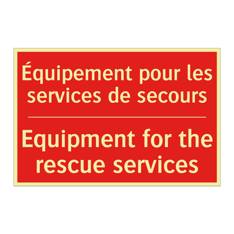 Équipement pour les services de /.../ - Equipment for the rescue services /.../