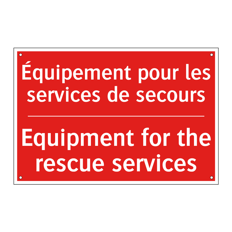 Équipement pour les services de /.../ - Equipment for the rescue services /.../
