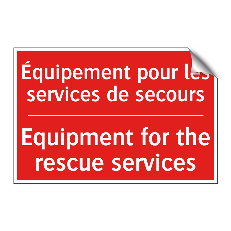 Équipement pour les services de /.../ - Equipment for the rescue services /.../