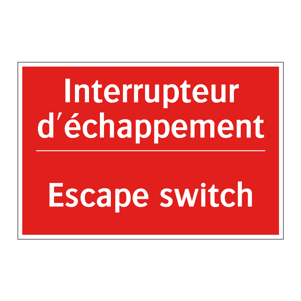 Interrupteur d'échappement - Escape switch