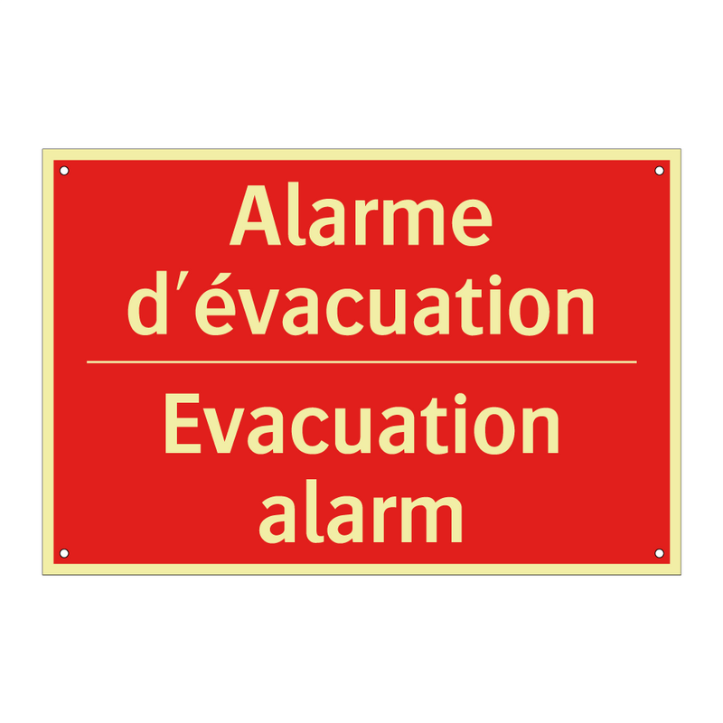 Alarme d'évacuation - Evacuation alarm