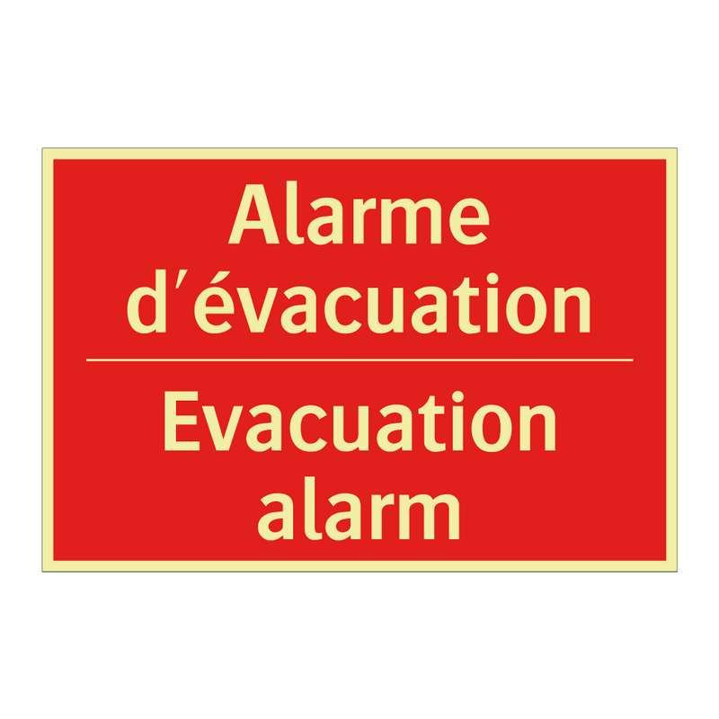 Alarme d'évacuation - Evacuation alarm