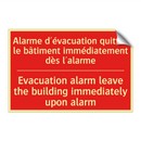 Alarme d'évacuation quittez le /.../ - Evacuation alarm leave the building /.../