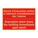 Alarme d'évacuation quittez le /.../ - Evacuation alarm leave the building /.../