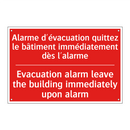 Alarme d'évacuation quittez le /.../ - Evacuation alarm leave the building /.../
