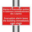 Alarme d'évacuation quittez le /.../ - Evacuation alarm leave the building /.../