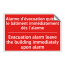 Alarme d'évacuation quittez le /.../ - Evacuation alarm leave the building /.../