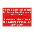 Alarme d'évacuation quittez le /.../ - Evacuation alarm leave the building /.../