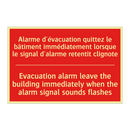 Alarme d'évacuation quittez le /.../ - Evacuation alarm leave the building /.../