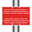 Alarme d'évacuation quittez le /.../ - Evacuation alarm leave the building /.../