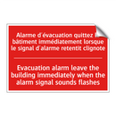 Alarme d'évacuation quittez le /.../ - Evacuation alarm leave the building /.../