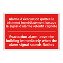 Alarme d'évacuation quittez le /.../ - Evacuation alarm leave the building /.../