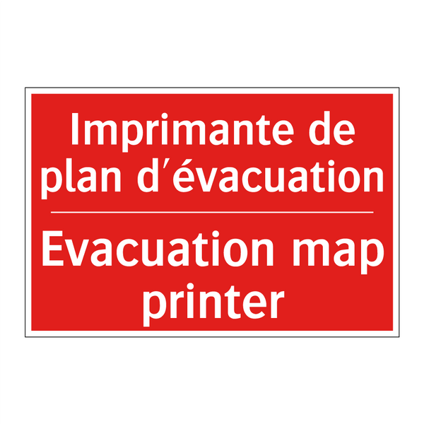Imprimante de plan d'évacuation /.../ - Evacuation map printer