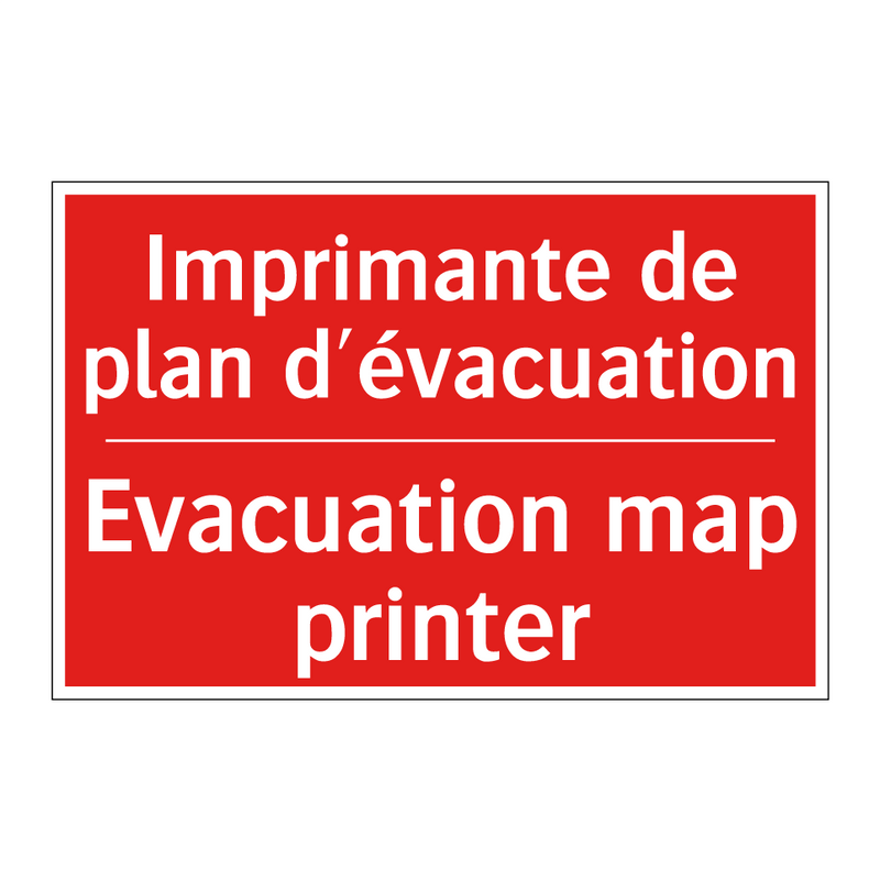Imprimante de plan d'évacuation /.../ - Evacuation map printer