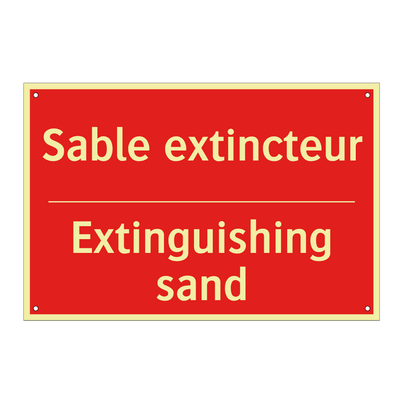 Sable extincteur - Extinguishing sand