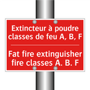 Extincteur à poudre classes de /.../ - Fat fire extinguisher fire classes /.../