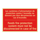 Les systèmes d'alimentation de /.../ - Feeds fire protection system must /.../