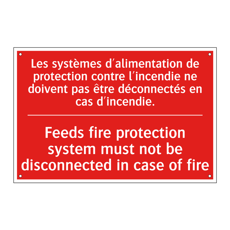 Les systèmes d'alimentation de /.../ - Feeds fire protection system must /.../