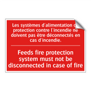 Les systèmes d'alimentation de /.../ - Feeds fire protection system must /.../