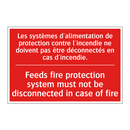 Les systèmes d'alimentation de /.../ - Feeds fire protection system must /.../
