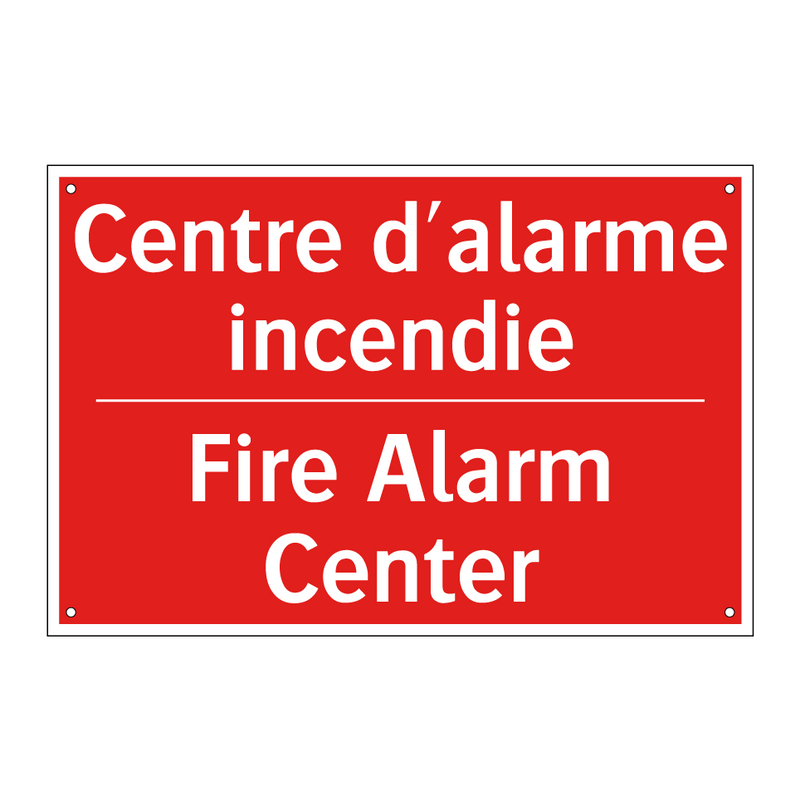Centre d'alarme incendie - Fire Alarm Center
