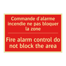 Commande d'alarme incendie ne /.../ - Fire alarm control do not block /.../