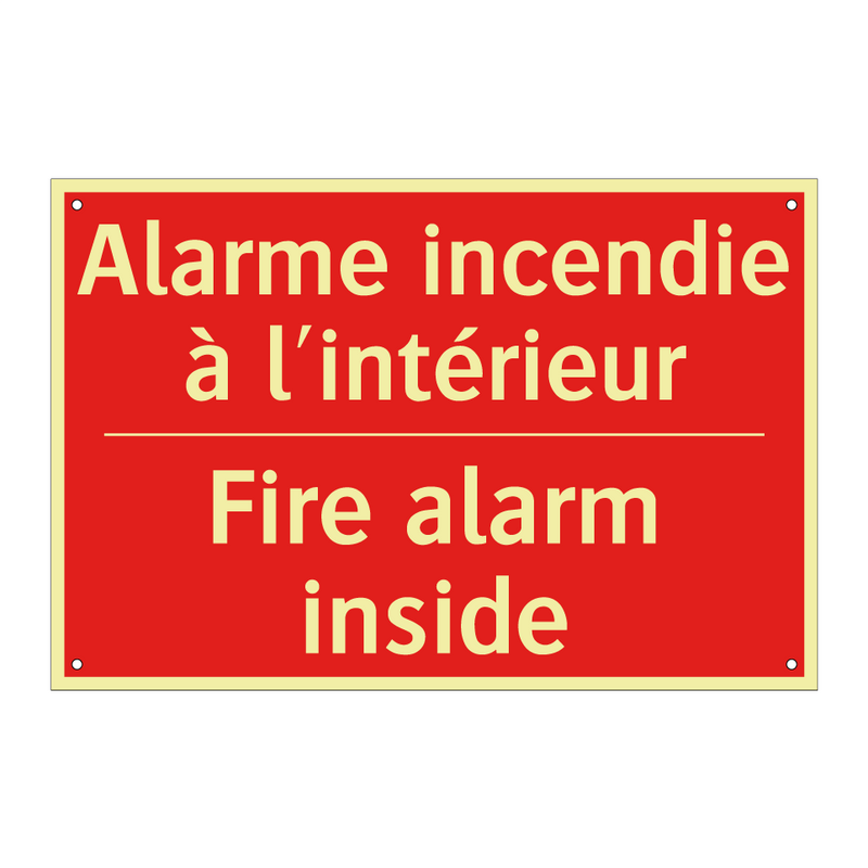 Alarme incendie à l'intérieur - Fire alarm inside