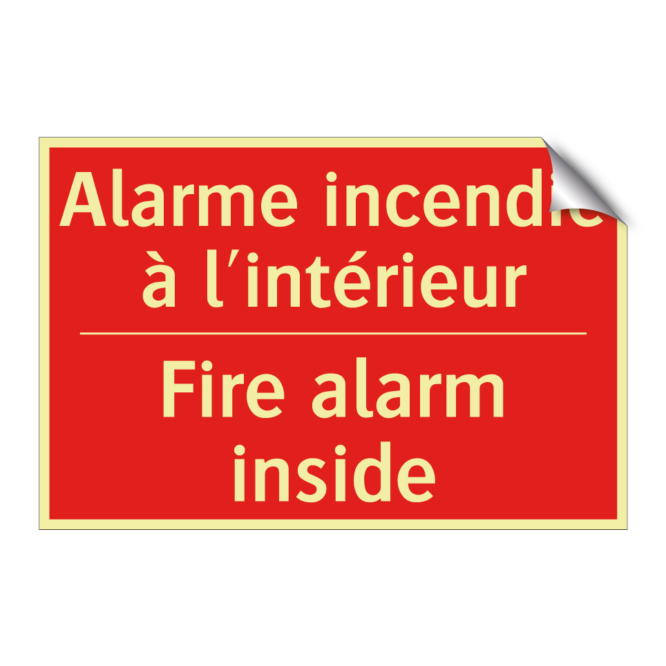Alarme incendie à l'intérieur - Fire alarm inside