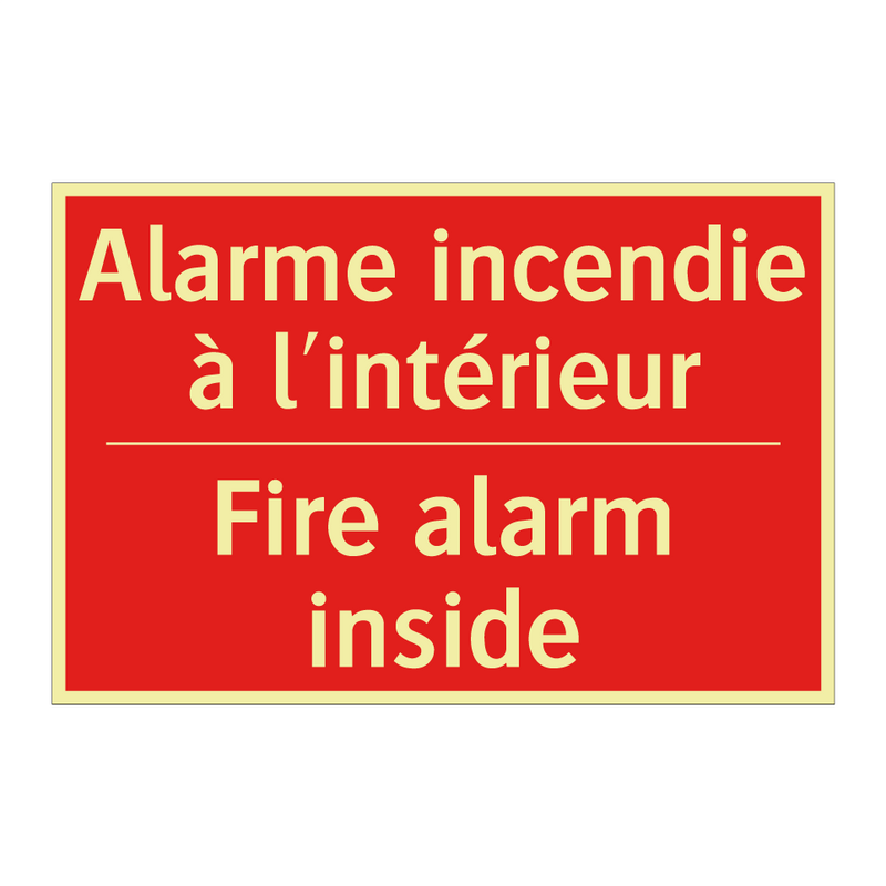 Alarme incendie à l'intérieur - Fire alarm inside