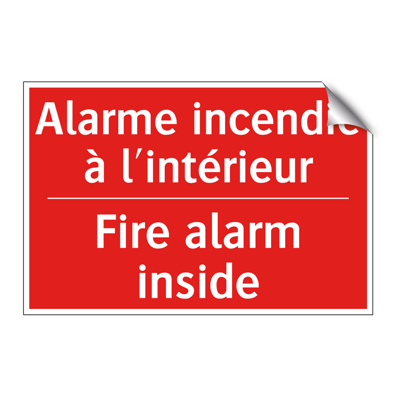 Alarme incendie à l'intérieur - Fire alarm inside