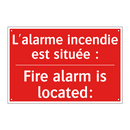 L'alarme incendie est située : - Fire alarm is located: