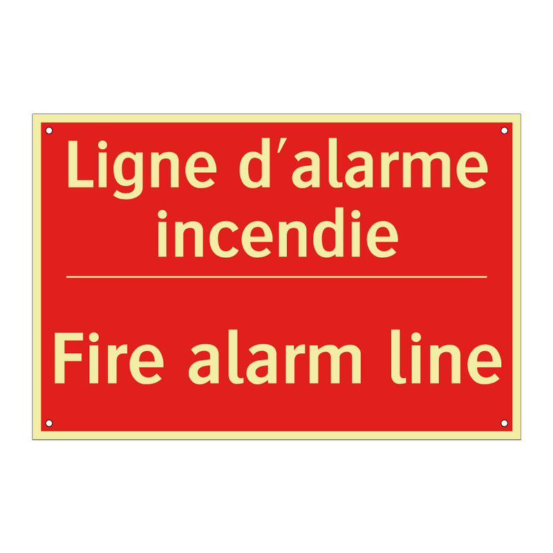 Ligne d'alarme incendie - Fire alarm line