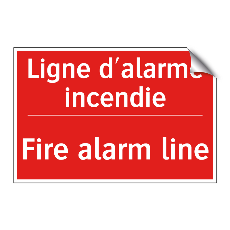 Ligne d'alarme incendie - Fire alarm line