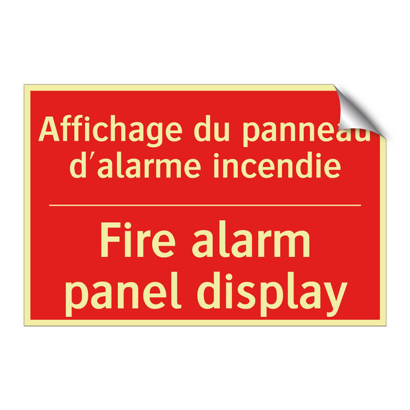 Affichage du panneau d'alarme /.../ - Fire alarm panel display
