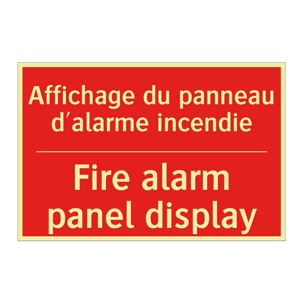 Affichage du panneau d'alarme /.../ - Fire alarm panel display
